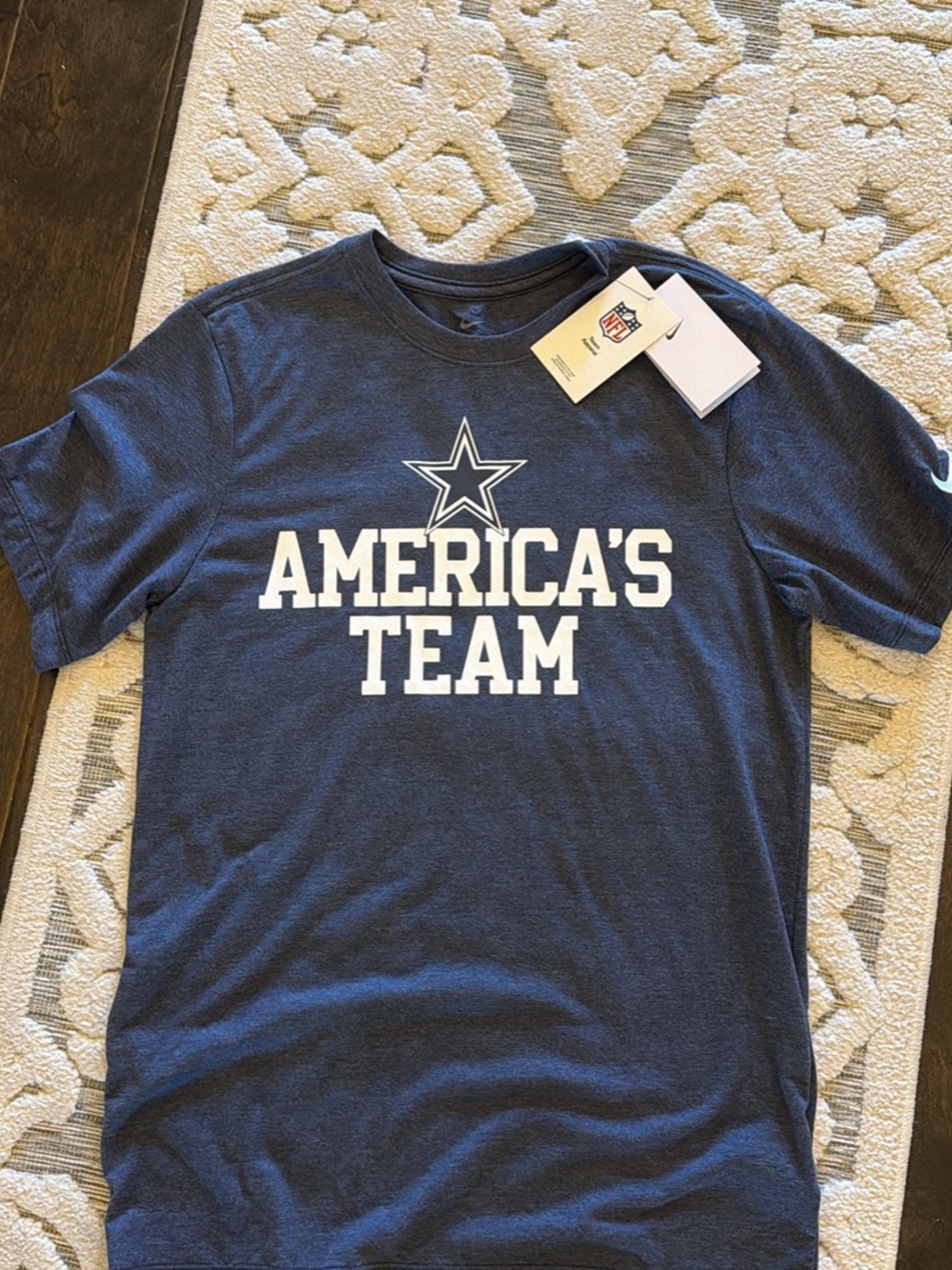 NFL Nike Men’s Navy Blue Dallas Cowboys 'America's Team' Graphic Tee